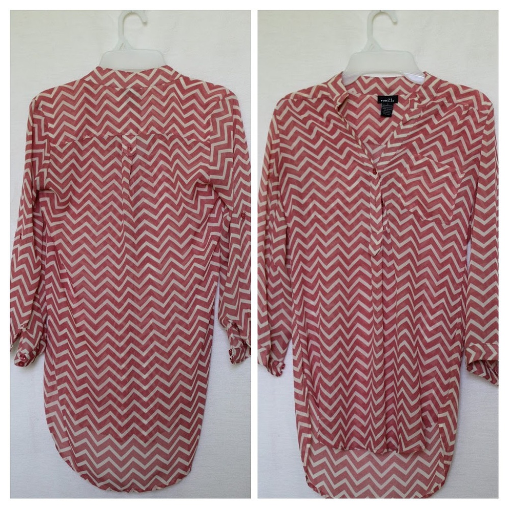 Long Zigzag Buttondown